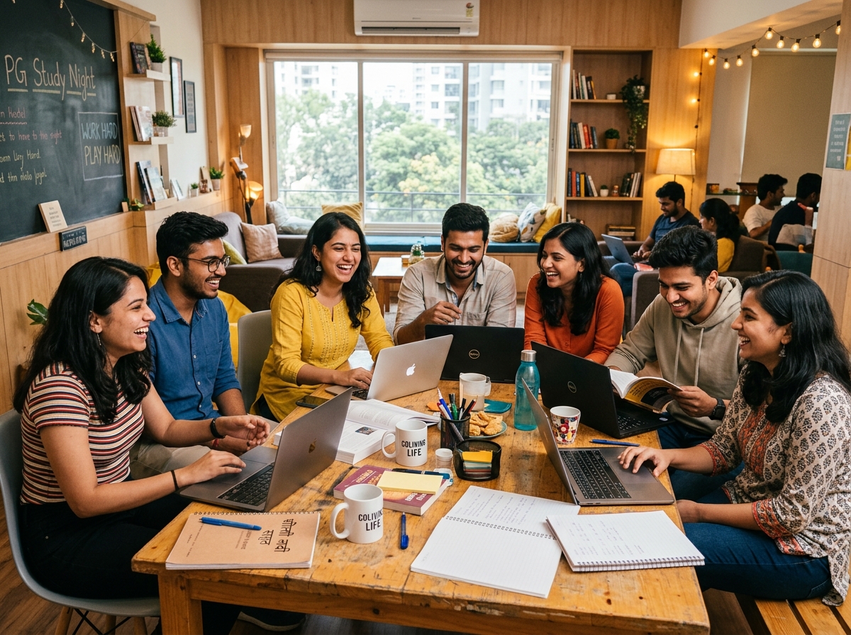 Students enjoying PG life